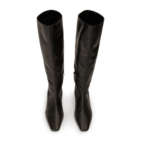 Tony Bianco Vixon Heeled Boot in Black 7 Womens Leather knee High - Picture 15 of 16